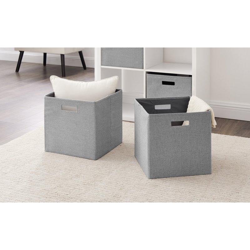 Ebern Designs Veedersburg Storage Cardboard Bin Set & Reviews Wayfair